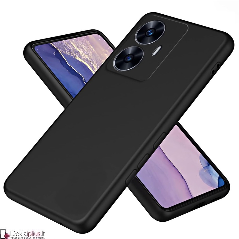 Silikoninis ploniausias dėklas - juodas (Realme C55) Silikoninis ploniausias dėklas - juodas (Realme C55)